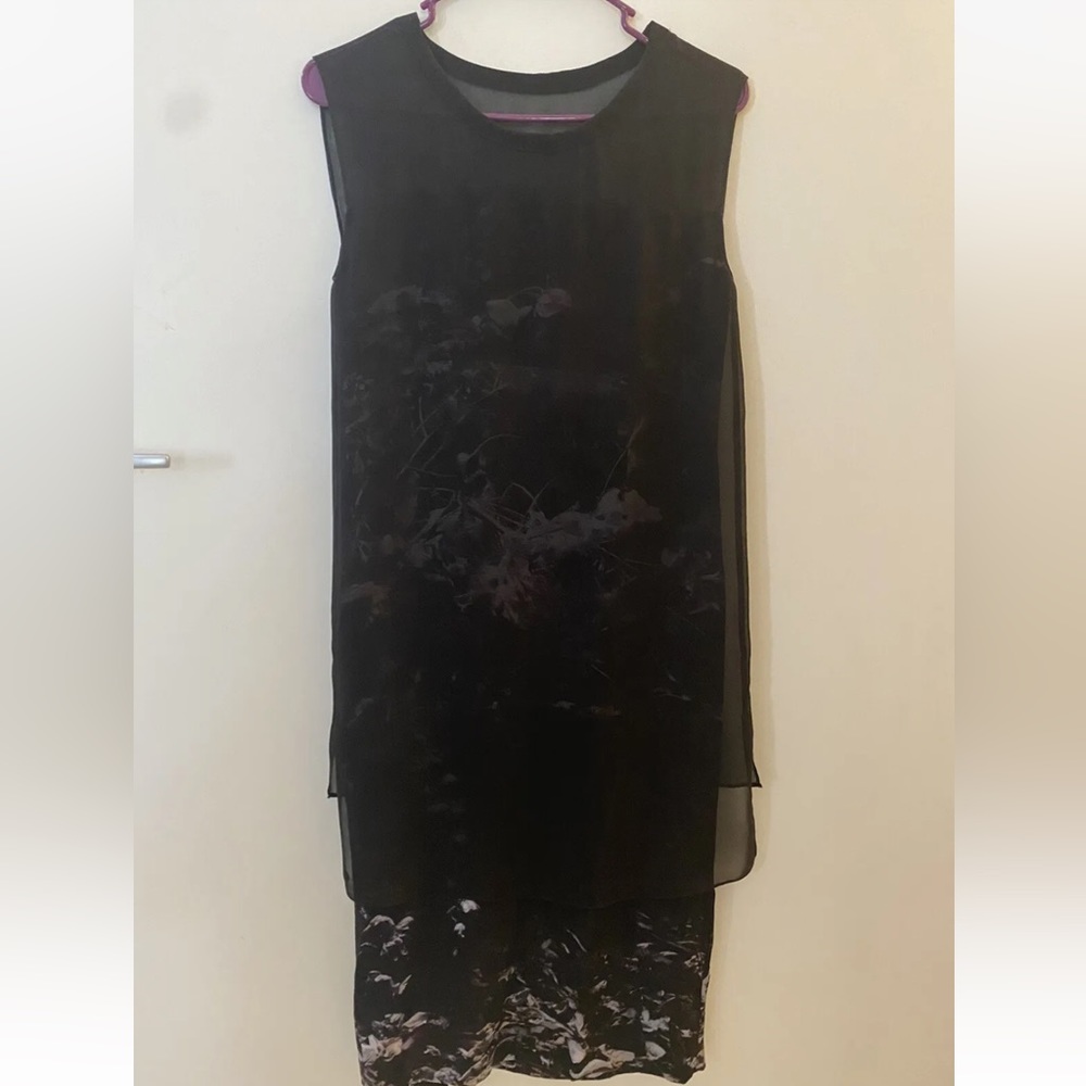 All Saints dress Us 0, EU 32 100% silk printed in Italy 2 layers dress
